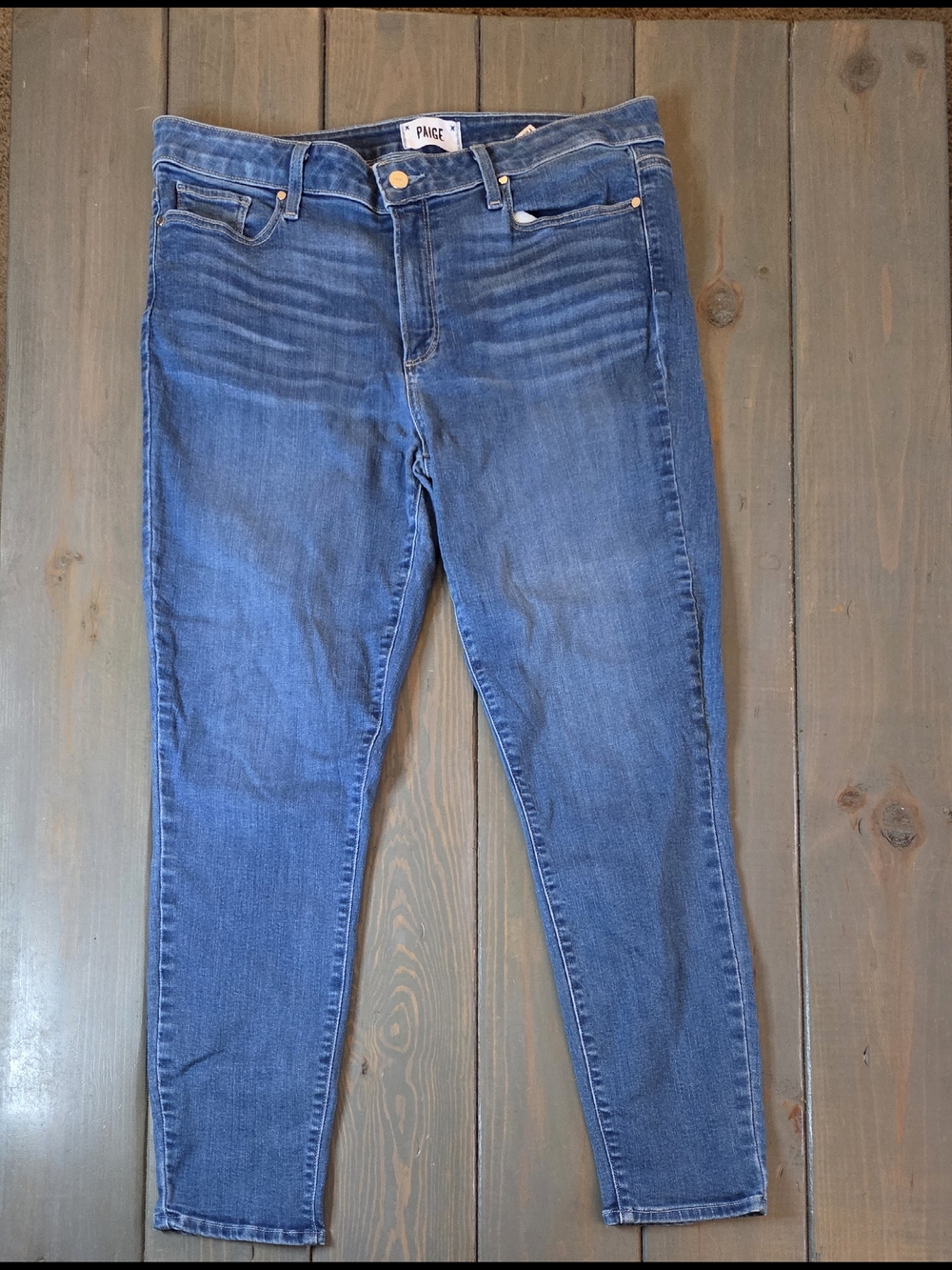 PAIGE Women's Blue Skinny Jeans